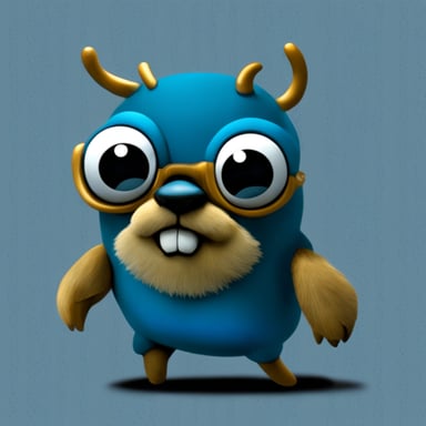 Go Blue Gopher as a unique half gopher, half crab creature.