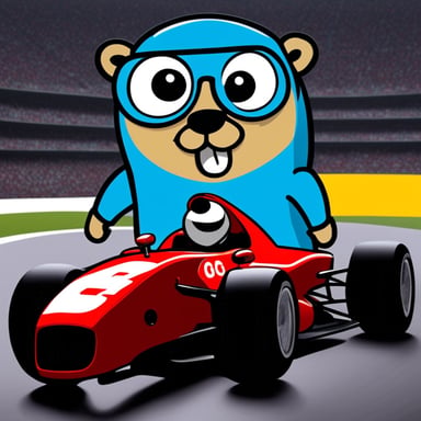 Go Blue Gopher inside Formula 1.