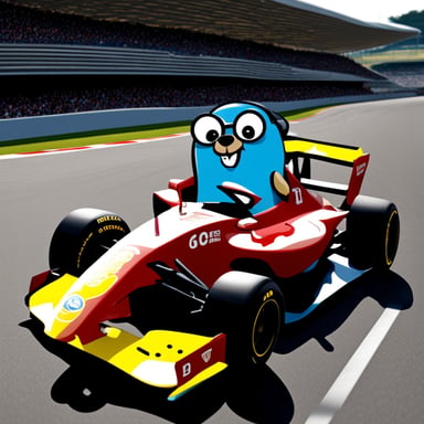 Go Blue Gopher inside Formula 1.