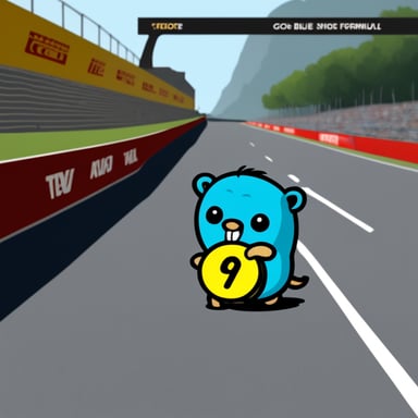 Go Blue Gopher inside Formula 1.
