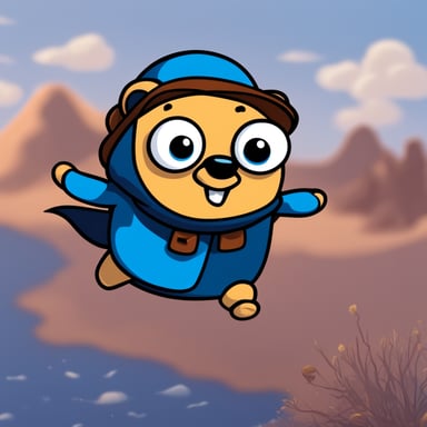 In the multi-verse, Go Blue Gopher embarks on an adventure, exploring different dimensions and making friends along the way.