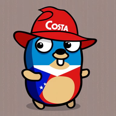 Go Blue Gopher with a Costa Rican flag.