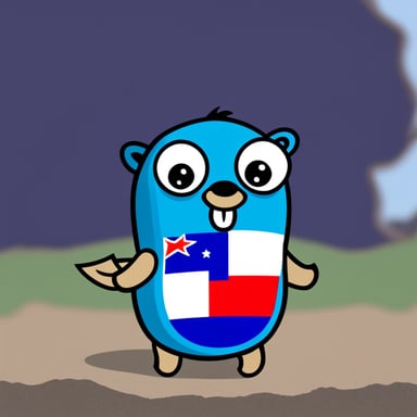 Go Blue Gopher with a Costa Rican flag.