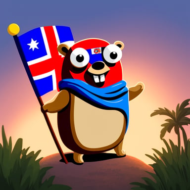 Go Blue Gopher with a Costa Rican flag.