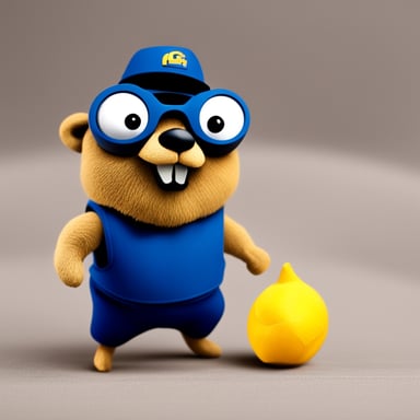 Go Blue Gopher, totally ripped and full of muscle.