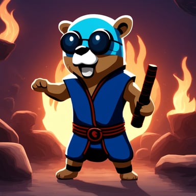 Go Blue Gopher as a Mortal Kombat character.