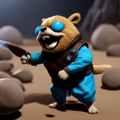 Go Blue Gopher enters the Mortal Kombat arena, ready to face his opponents with unique abilities and an unwavering spirit.