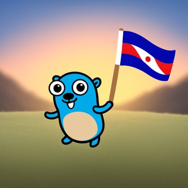 Make a Go Blue Gopher with a flag from Costa Rica.
