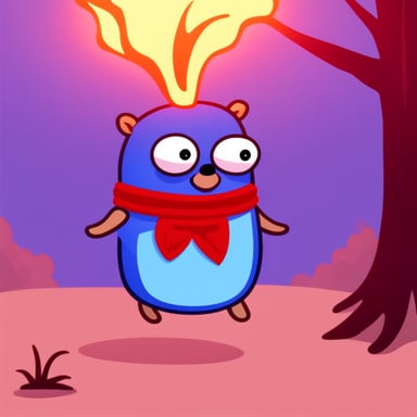 Go Blue Gopher looks like a spider and burns trees.