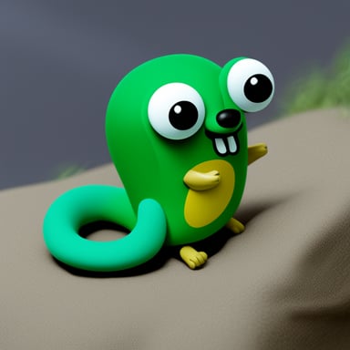 Go Blue Gopher as a green snake.