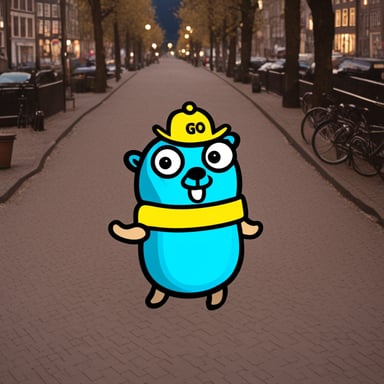Go Blue Gopher in Amsterdam.