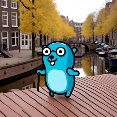Go Blue Gopher in Amsterdam.