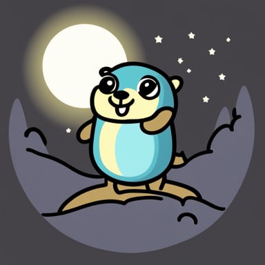 Go Blue Gopher in the moon.