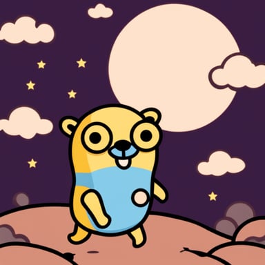Go Blue Gopher in the moon.