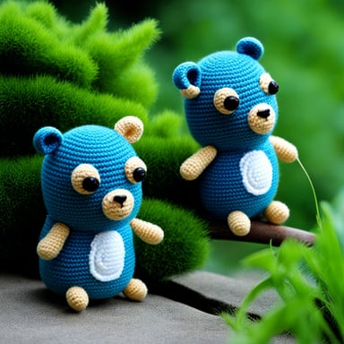 Crochet a Go Blue Gopher amigurumi.
