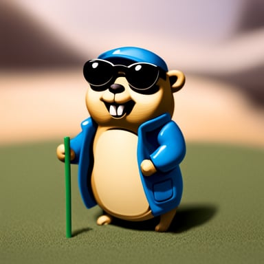 A gopher with a terminal is known as Go Blue Gopher.