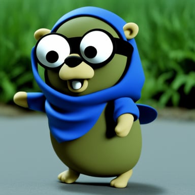 Go Blue Gopher as a character from The Matrix movie.
