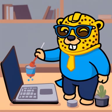 Go Blue Gopher working together with Cheetah