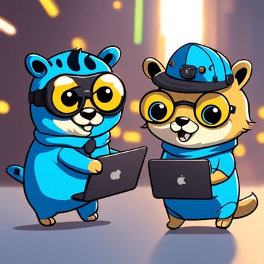 Go Blue Gopher working together with Blue Cheetah on k8s.