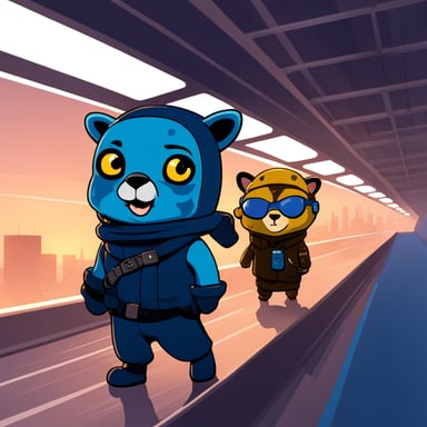 Go Blue Gopher working together with Blue Cheetah on k8s.