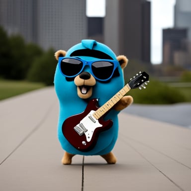 Go Blue Gopher as the punk rock star.