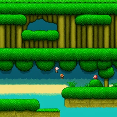 Playing a classic Super Mario level as Go Blue Gopher.