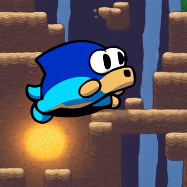 Go Blue Gopher in a Super Mario level.