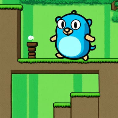 Go Blue Gopher in a Super Mario level.