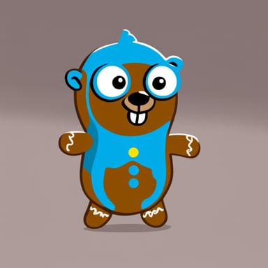 Go Blue Gopher as a gingerbread man.