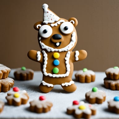 Go Blue Gopher as a gingerbread man.
