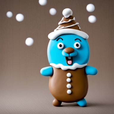 Go Blue Gopher as a gingerbread man.