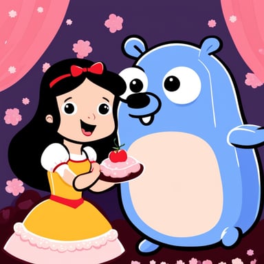 Snow White and Go Blue Gopher