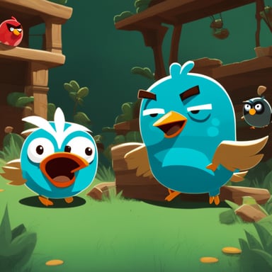 Angry Birds with Go Blue Gopher