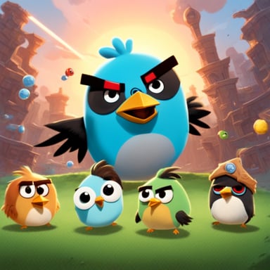 Angry Birds with Go Blue Gopher