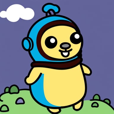 Go Blue Gopher as a Teletubby.