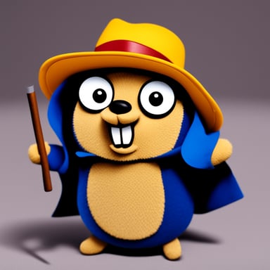Go Blue Gopher as Paddington Gopher