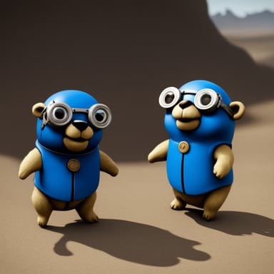 In the fallout wasteland, Go Blue Gopher emerges as a symbol of hope and resilience.