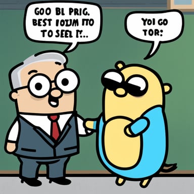 Go Blue Gopher meets Dilbert.