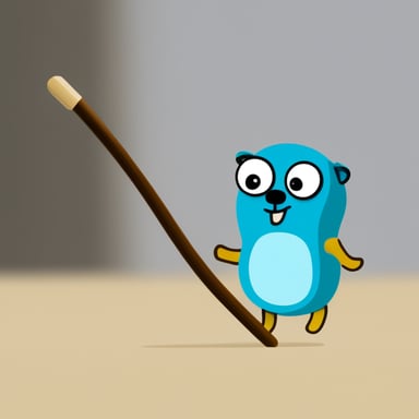 Go Blue Gopher as a stick figure.