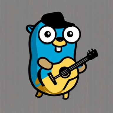 Go Blue Gopher as a stick figure.