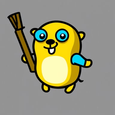 Go Blue Gopher as a stick figure.