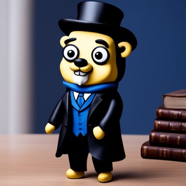 Go blue gopher as Abraham Lincoln photo realistic