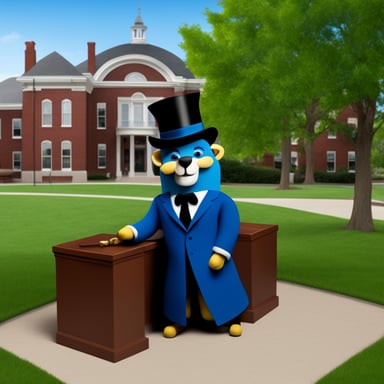 Go blue gopher as Abraham Lincoln photo realistic