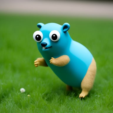 Photo of Go Blue Gopher showcasing Gopher-like facial features.