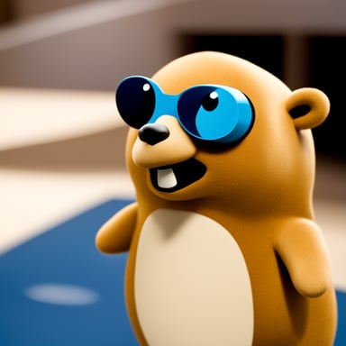 Photo of Go Blue Gopher showcasing Gopher-like facial features.