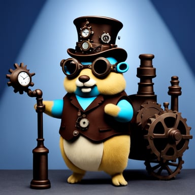 Go Blue Gopher as a steampunk gopher.