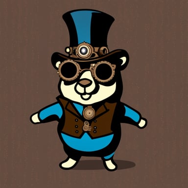 Go Blue Gopher as a steampunk gopher.