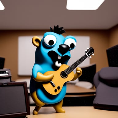 Go Blue Gopher as Frank Zappa