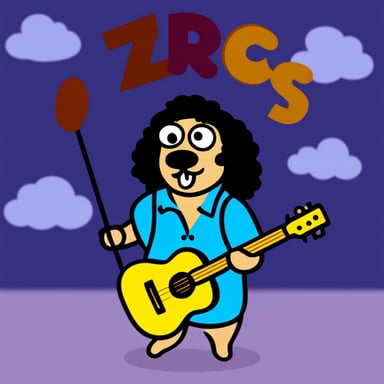 Go Blue Gopher as Frank Zappa