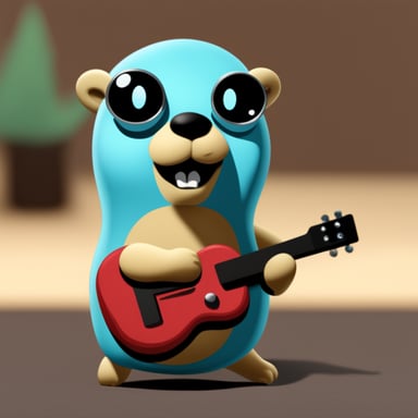 A gopher ready to fight kubernetes has a new name, meet Go Blue Gopher.